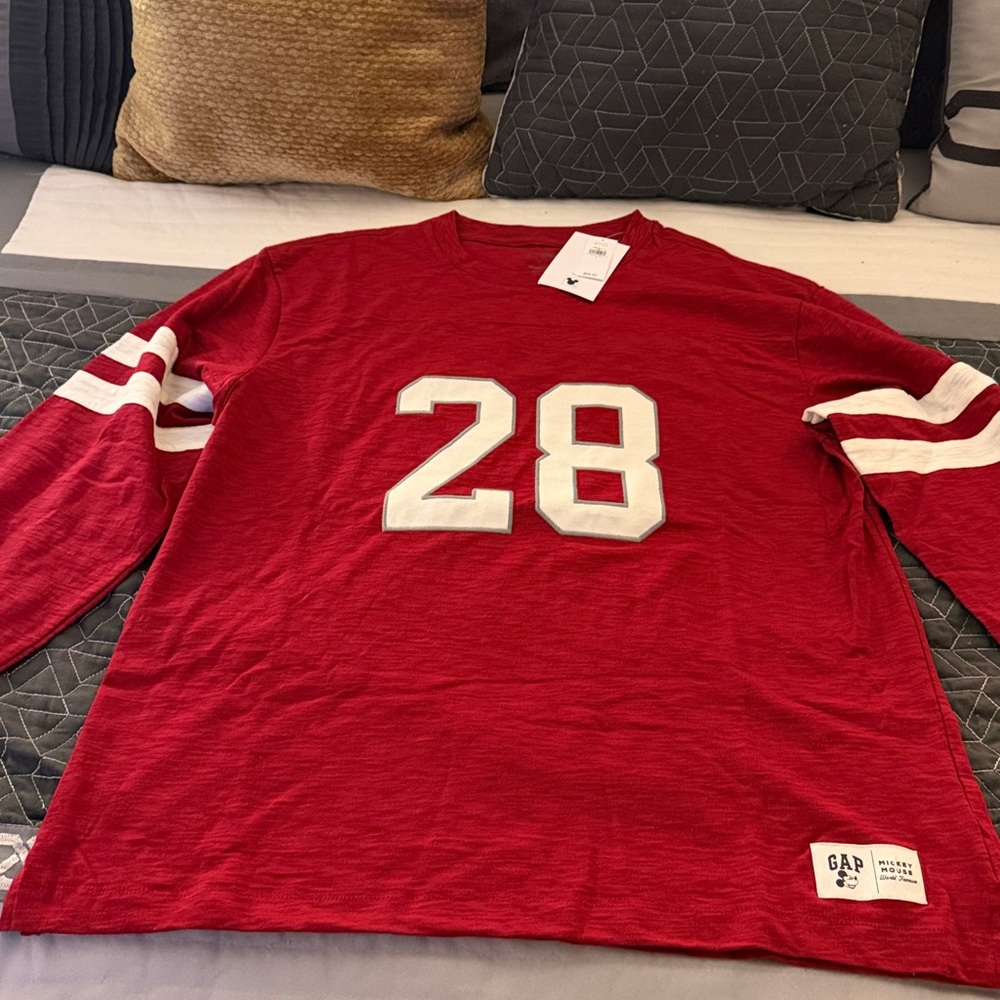GAP Red Long Sleeve with White Number 28